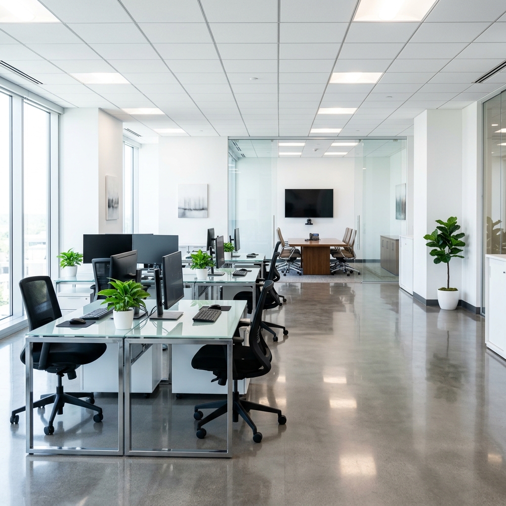 Clean modern office space